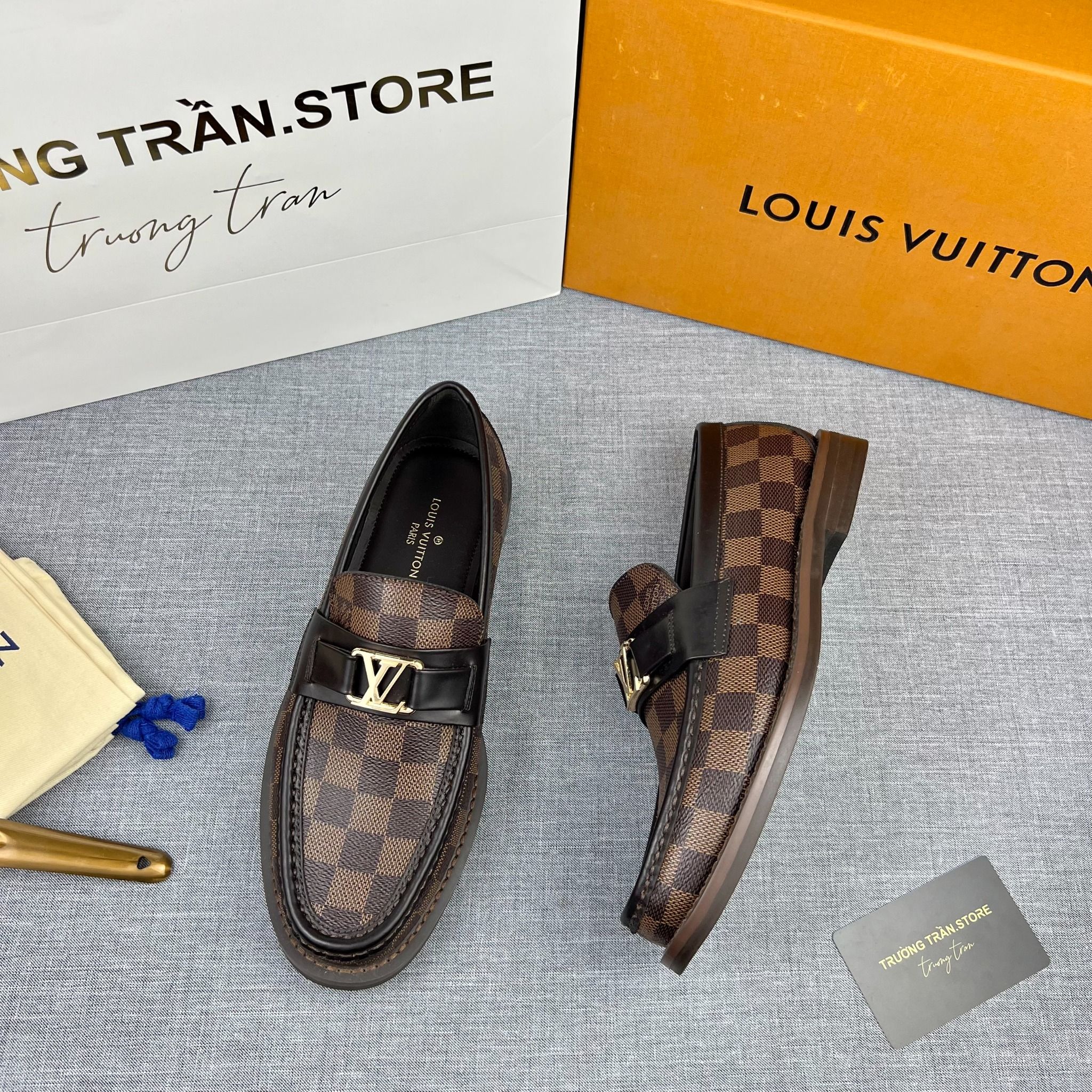 Giày Nam Louis Vuitton LV Club Loafer Bene Brown 1A7Y4N  LUXITY