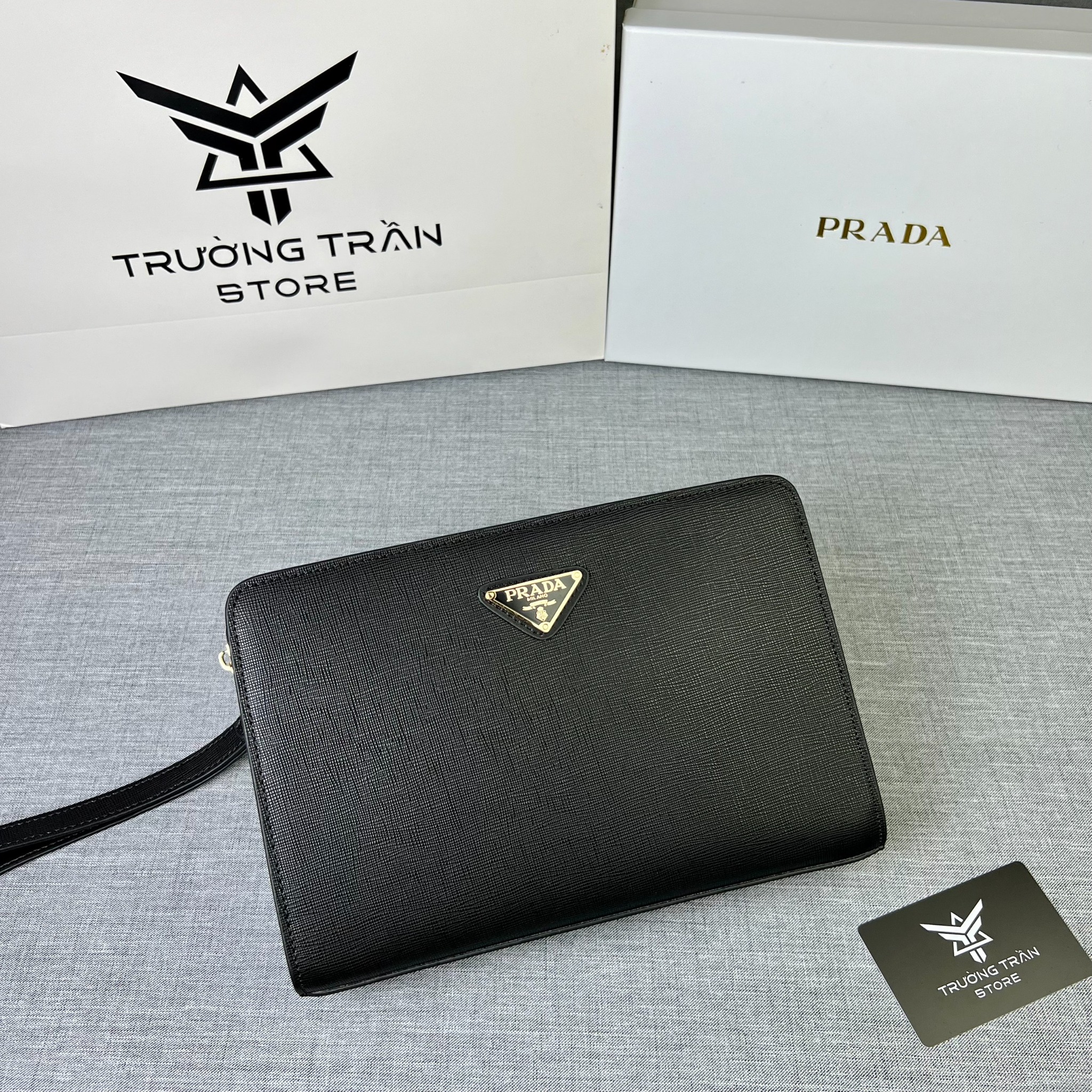 Clutch - Ví Khóa Số Prada - Nam - CLTT237