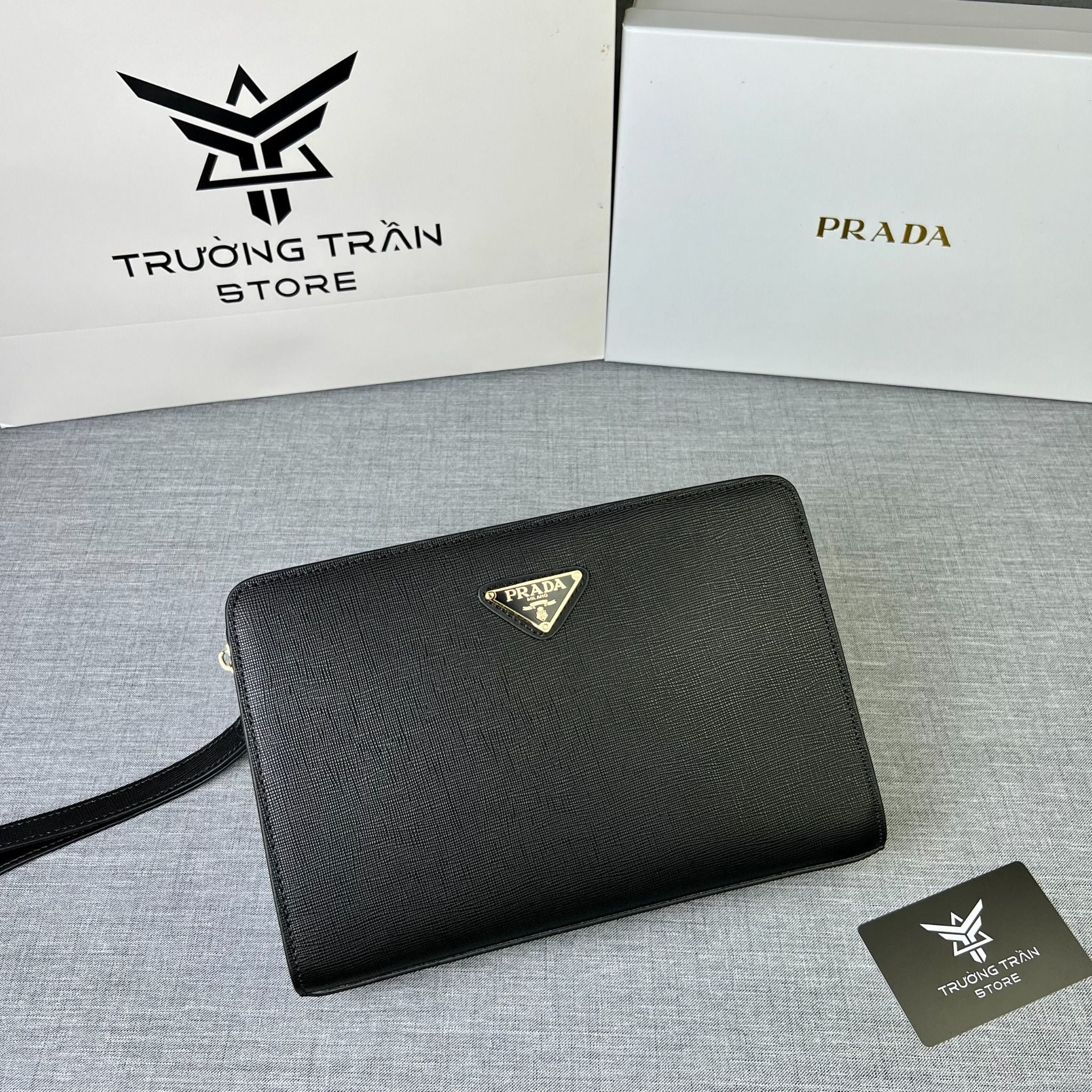 Clutch - Ví Khóa Số Prada - Nam - CLTT237