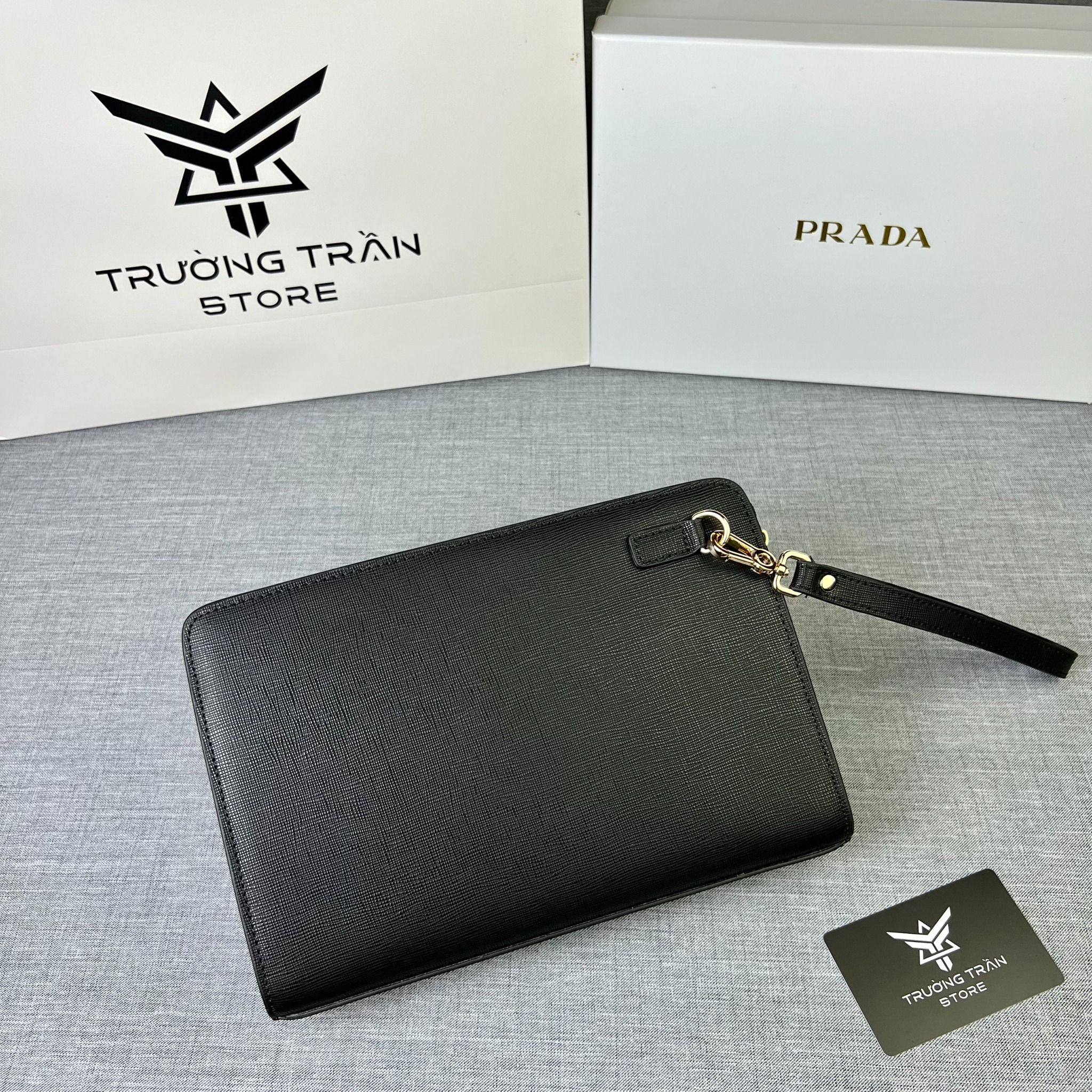 Clutch - Ví Khóa Số Prada - Nam - CLTT237
