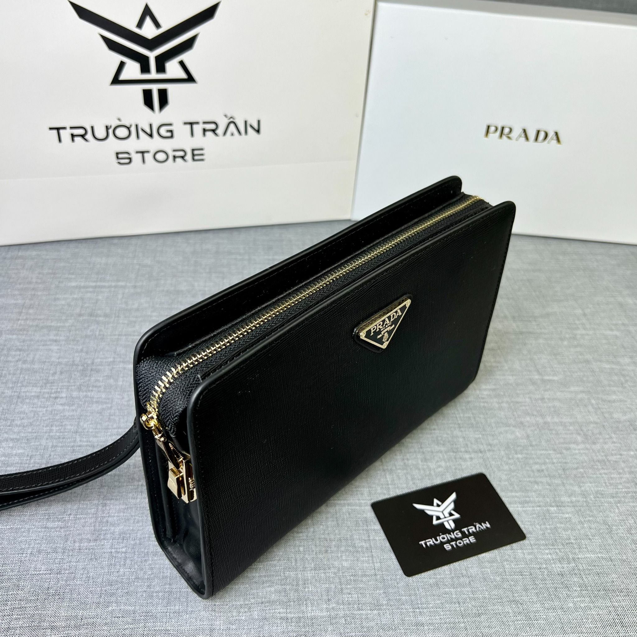 Clutch - Ví Khóa Số Prada - Nam - CLTT237