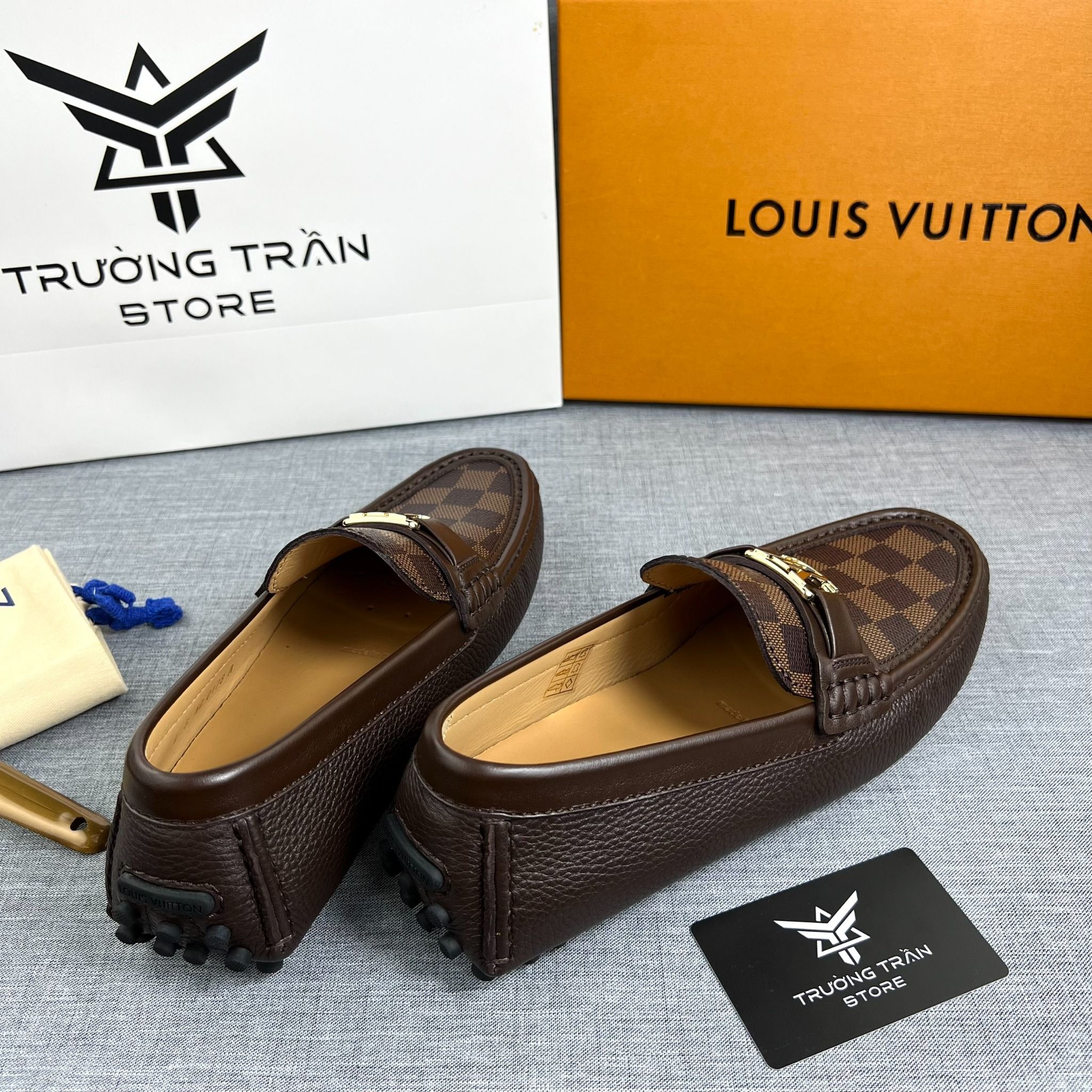 lv suede loafers