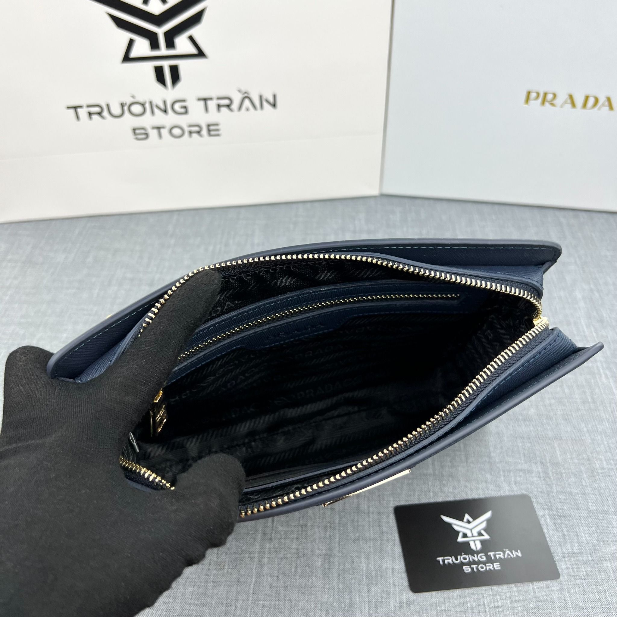Clutch - Ví Khóa Số Prada - Nam - CLTT239