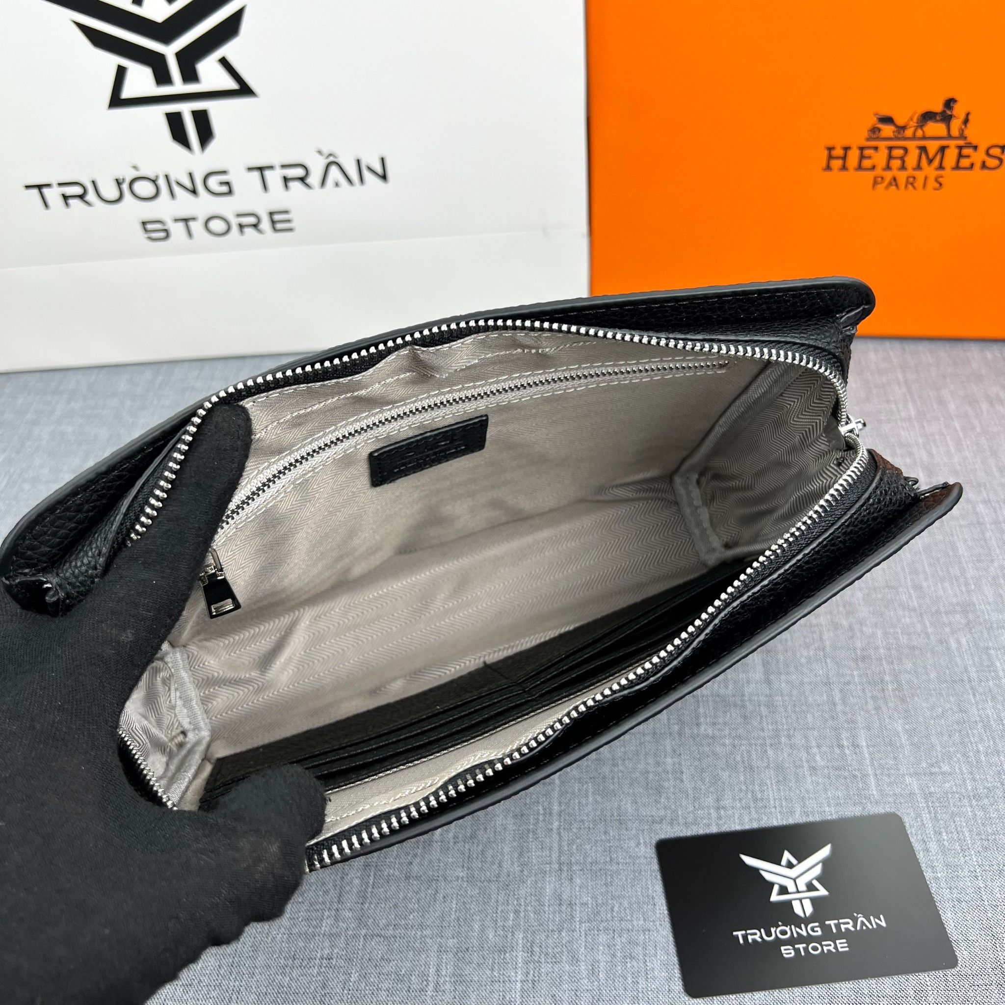 Clutch - Ví Khóa Số Hermes - Nam - CLTT283