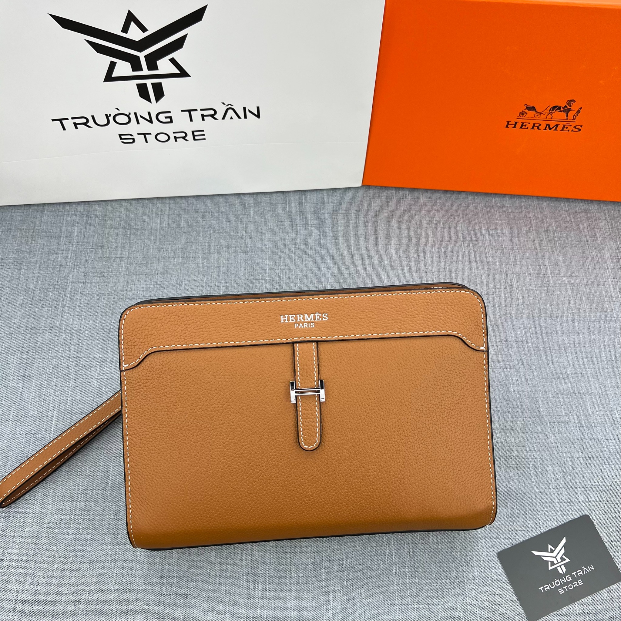 Clutch - Ví Khóa Vân Tay Hermes - Nam - CLTT255