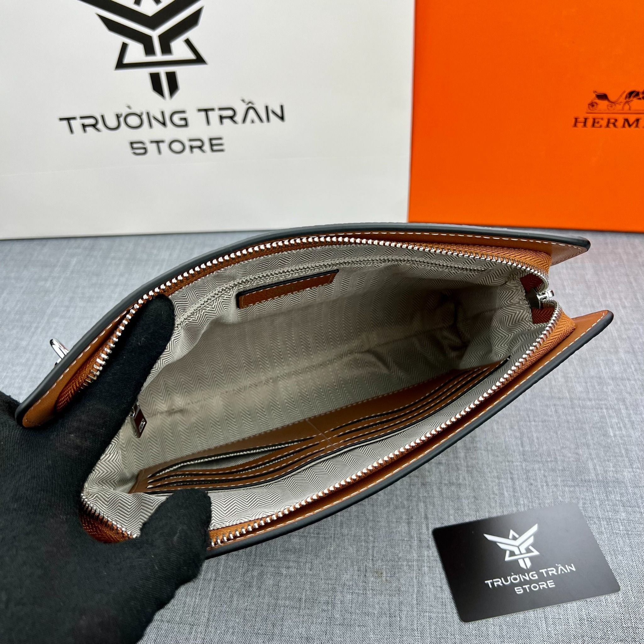Clutch - Ví Khóa Vân Tay Hermes - Nam - CLTT255