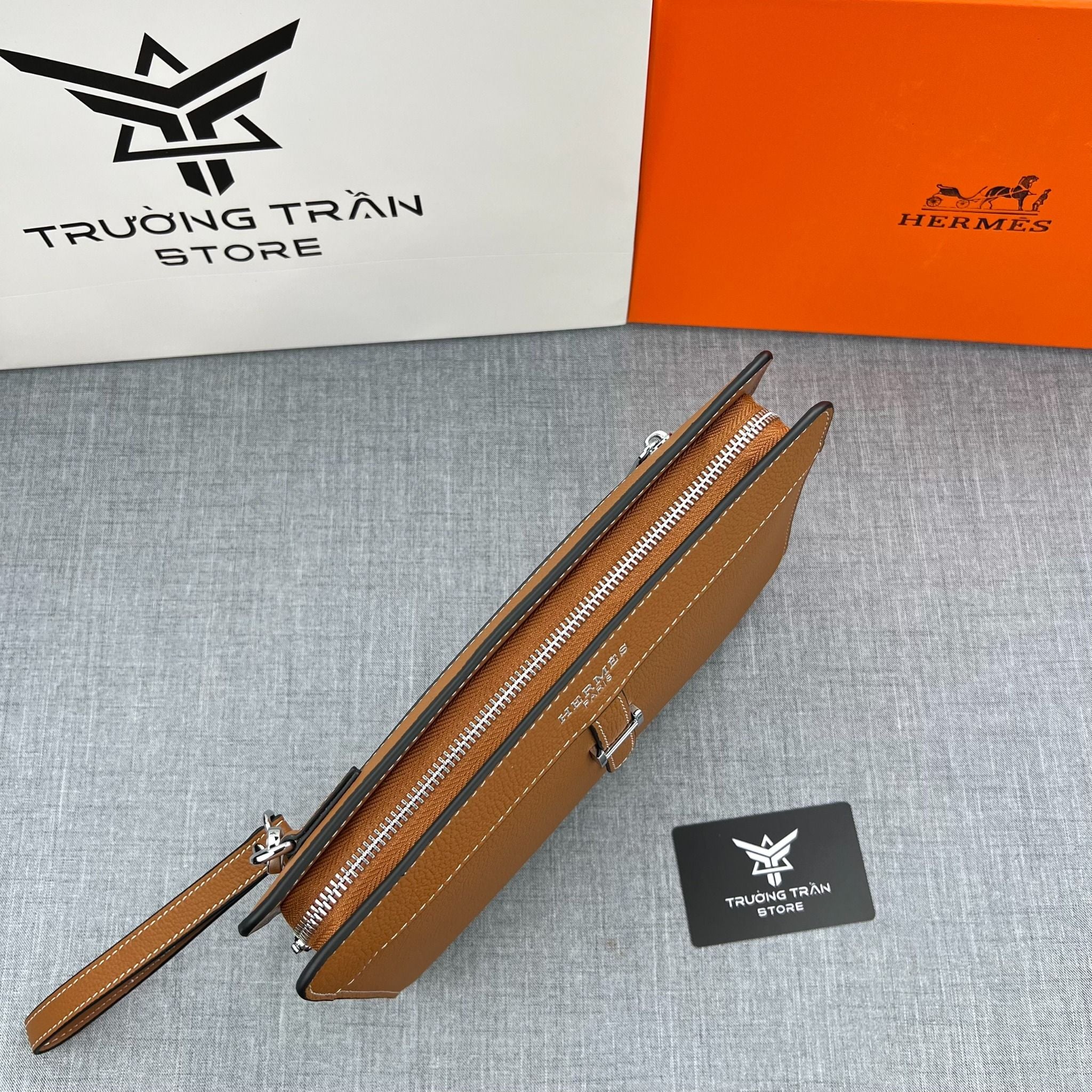 Clutch - Ví Khóa Vân Tay Hermes - Nam - CLTT255