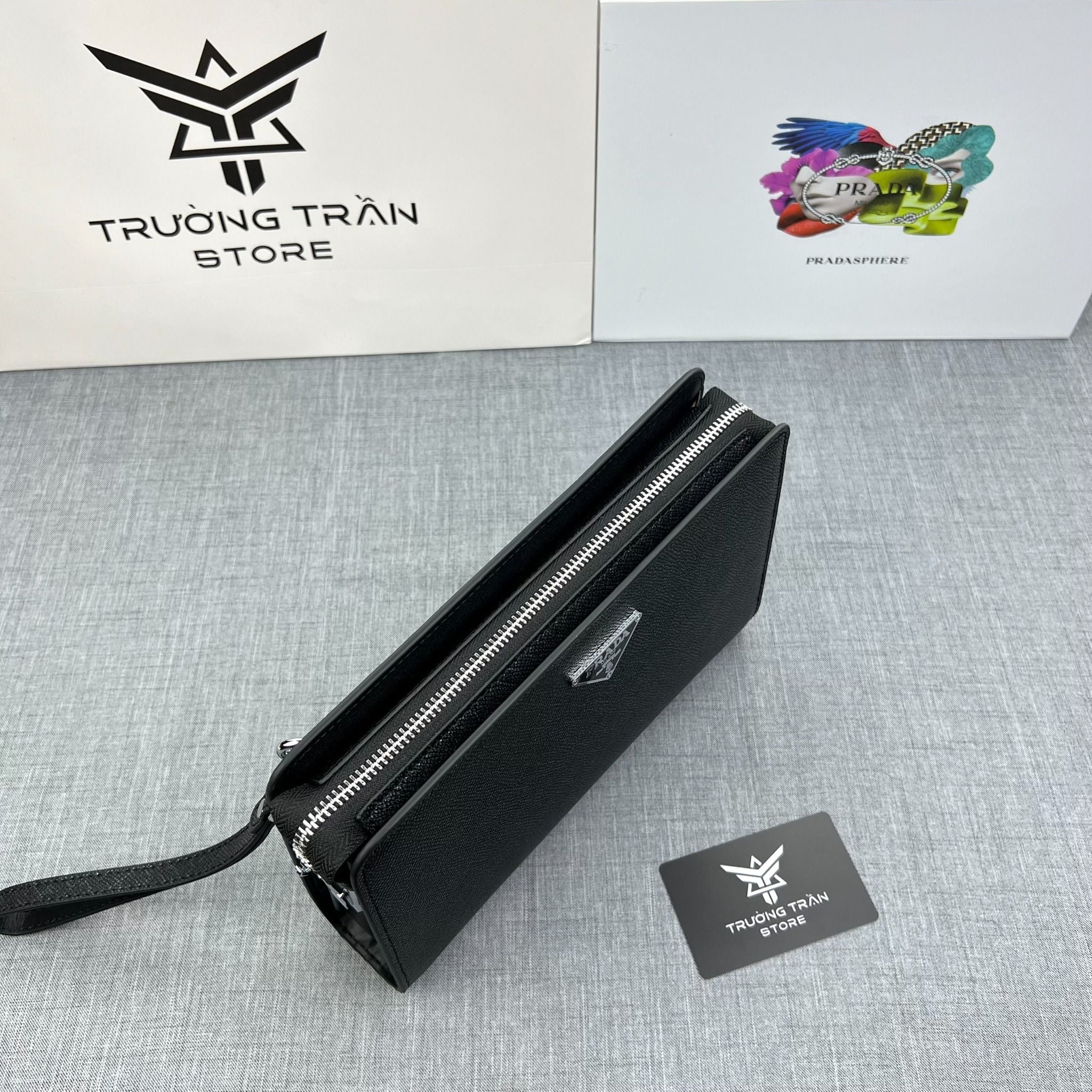 Clutch - Ví Khóa Số Prada - Nam - CLTT238