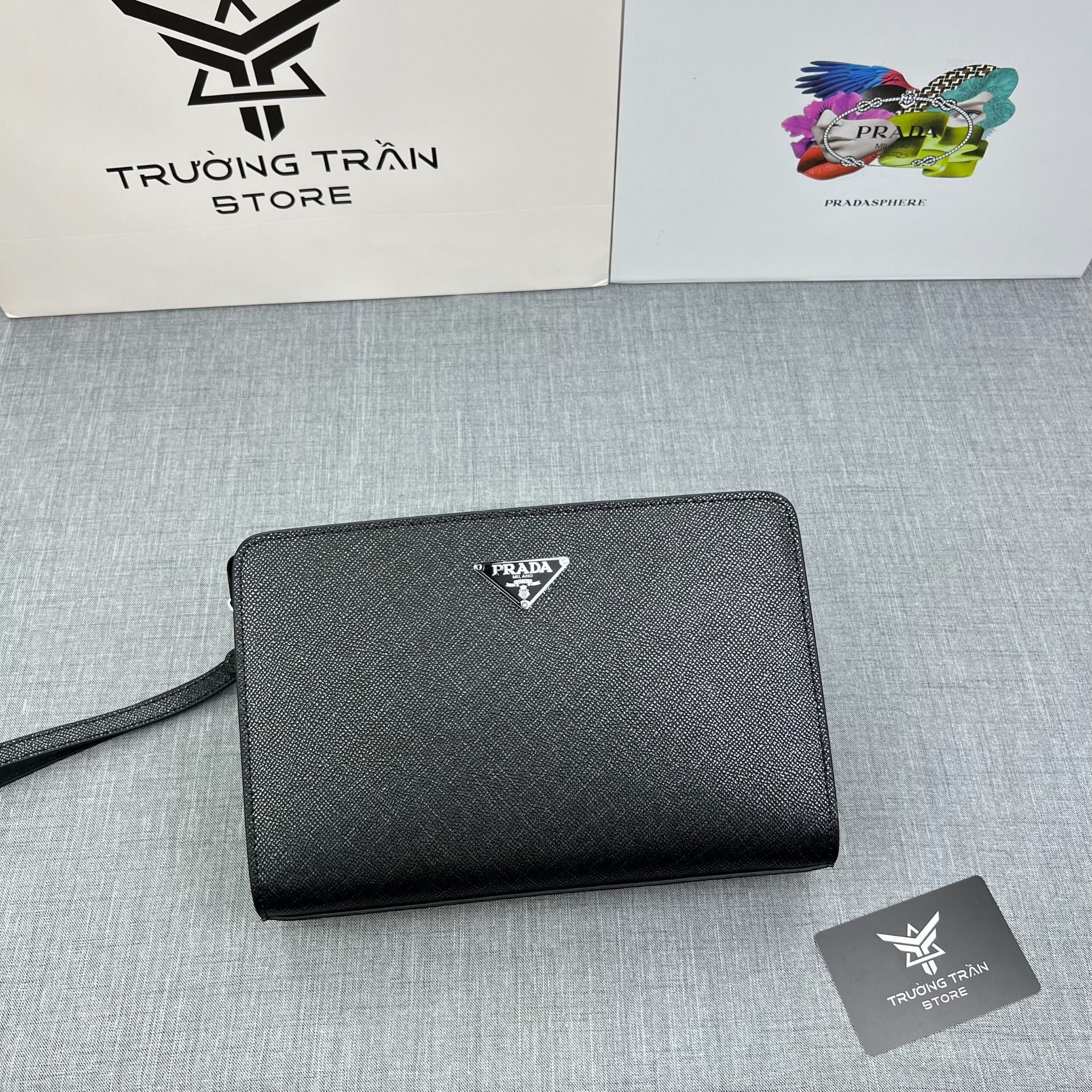 Clutch - Ví Khóa Số Prada - Nam - CLTT238