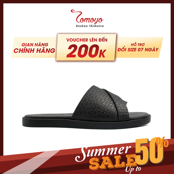  Dép Da Nam TOMOYO TMD12101 – Da Bò Thật Cao Cấp – Êm Chân – Chống Trượt – Lịch Lãm 