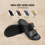  Dép Quai Ngang Nam Da Bò Nappa Cao Cấp Tomoyo TMD30801 