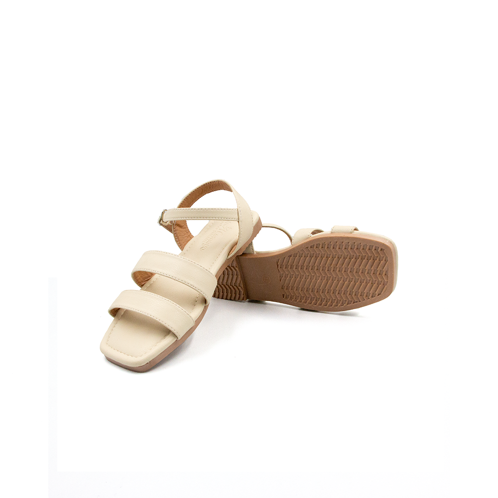  Sandal Nữ Quai Ngang Da Microfiber TOMOYO TMW32609 - Kem 