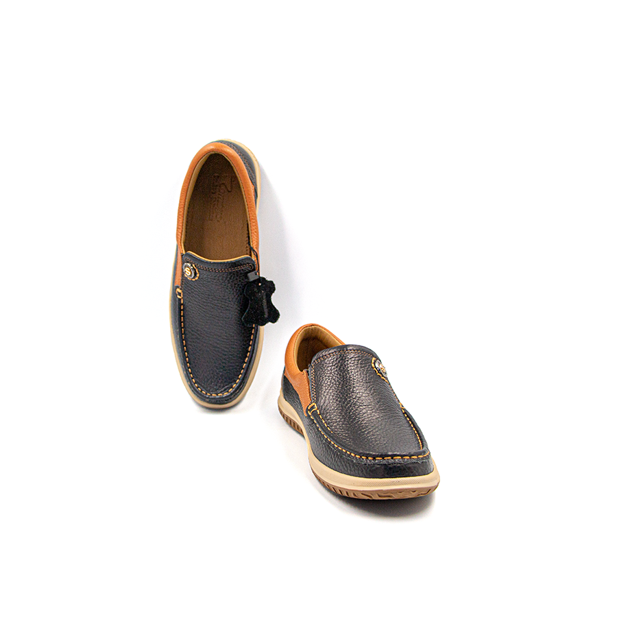  Giày Lười Nam Da Nubuck TOMOYO TMN22901 - Đen 