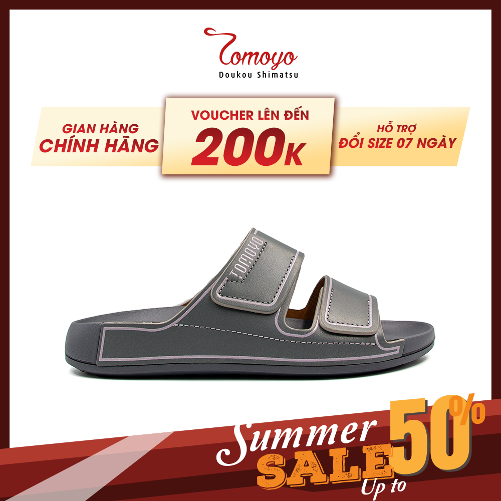  Dép Quai Ngang Nam Da Bò Nappa Cao Cấp Tomoyo TMD30804 