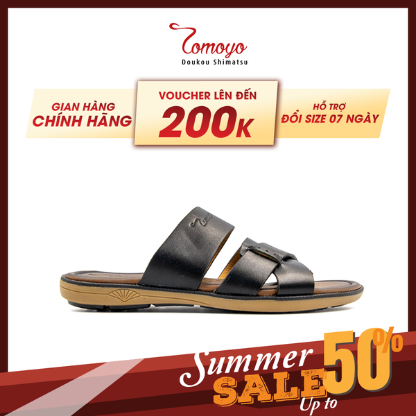  Dép Nam Quai Ngang Da Bò Thật Tomoyo TMD80301 