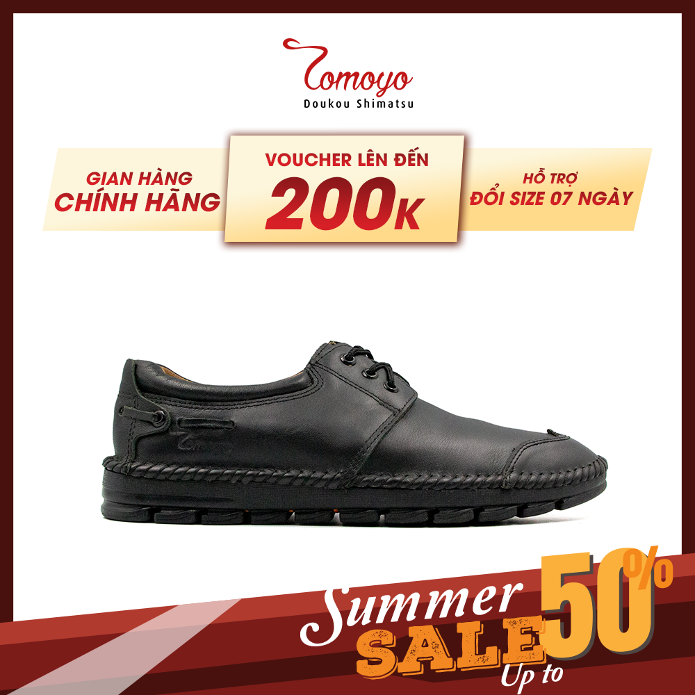  Giày Da Nam Đế May Siêu Êm Tomoyo TMN21001 