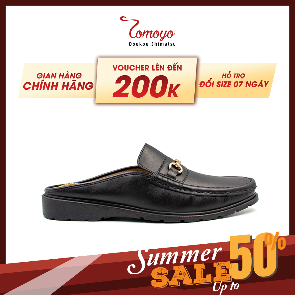  Giày Sục (Mule Shoes) Nam Da Thật Kiểu Dáng Thanh Lịch Tomoyo TMN24201 