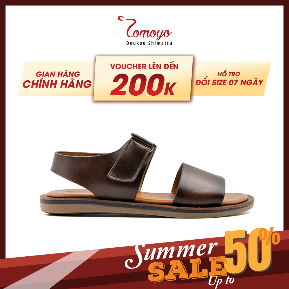  Dép Sandal Nam Da Bò Cao Cấp Tomoyo TMS10002 