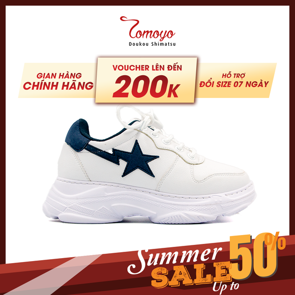  Giày Sneaker Nữ Đế Cao 7cm Da Microfiber Siêu Nhẹ Tomoyo TMW31507 