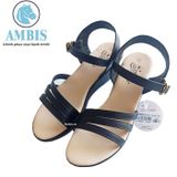  Dép sandal nữ 5cm DPW068188_DEN 