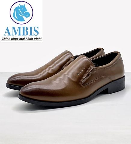  Giầy da công sở nam cao cấp AMTP_9400_NAU 