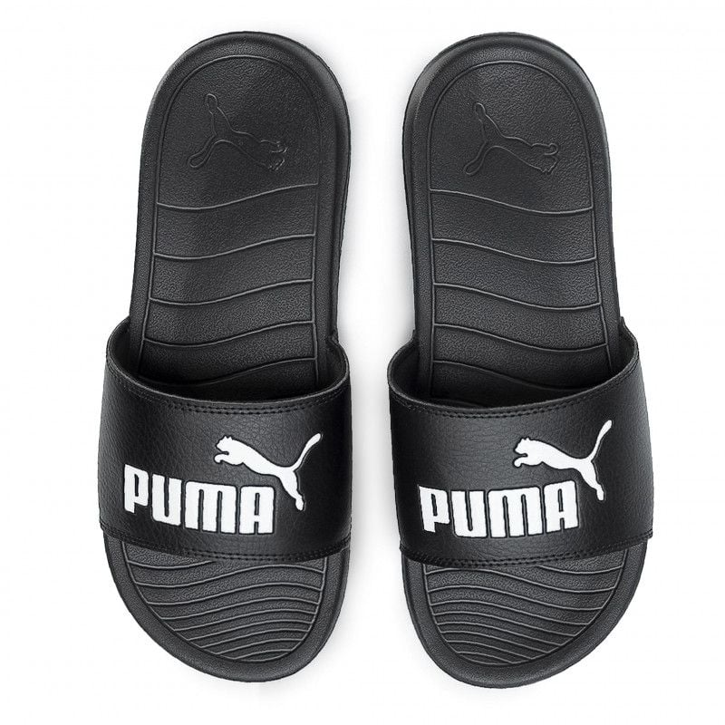  0144 - HÀNG CHÍNH HÃNG - DÉP PUMA POPCAT 2021 - *BLACK/WHITE LOGO* - 2021** - Code: 372279-01 