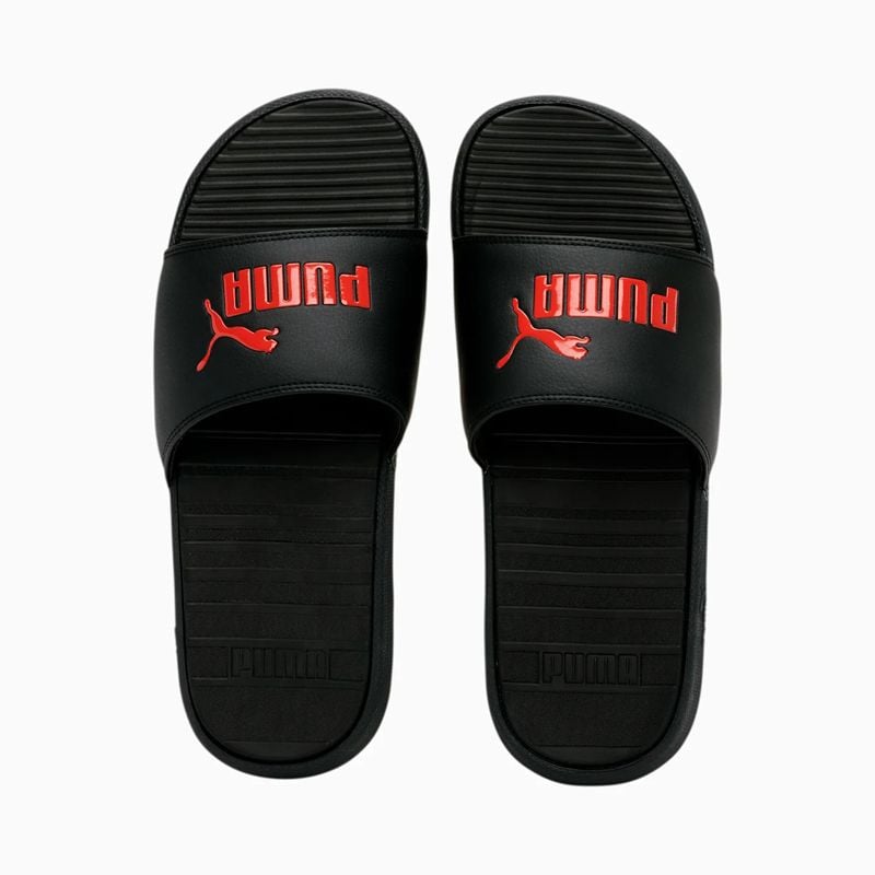  0419 - HÀNG CHÍNH HÃNG - DÉP PUMA COOL CAT ĐEN ĐỎ - *BLACK/RED LOGO* - Code: 371023 02 