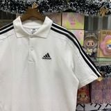 2565 - HÀNG CHÍNH HÃNG - ÁO ADIDAS POLO 2 SỌC LOGO NHỎ TRẮNG - * WHITE * CODE : IC9312 