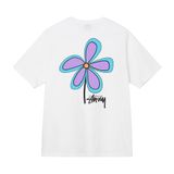  1132 - HÀNG CHÍNH HÃNG - ÁO THUN STUSSY -  STUSSY FLOWER - WHITE 
