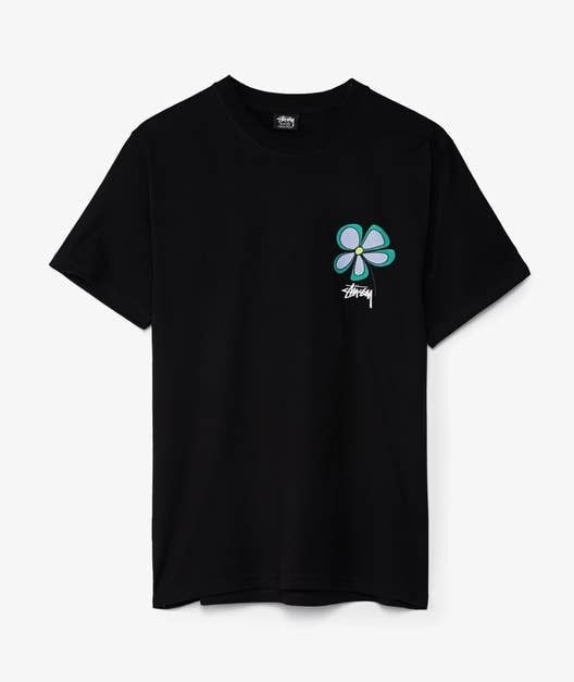  1134 - HÀNG CHÍNH HÃNG - ÁO THUN STUSSY -  STUSSY FLOWER - BLACK 