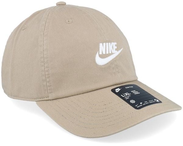  2672 - HÀNG CHÍNH HÃNG - MŨ - NÓN NIKE BEGIE - SWOOSH TRẮNG 