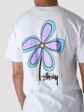  1132 - HÀNG CHÍNH HÃNG - ÁO THUN STUSSY -  STUSSY FLOWER - WHITE 