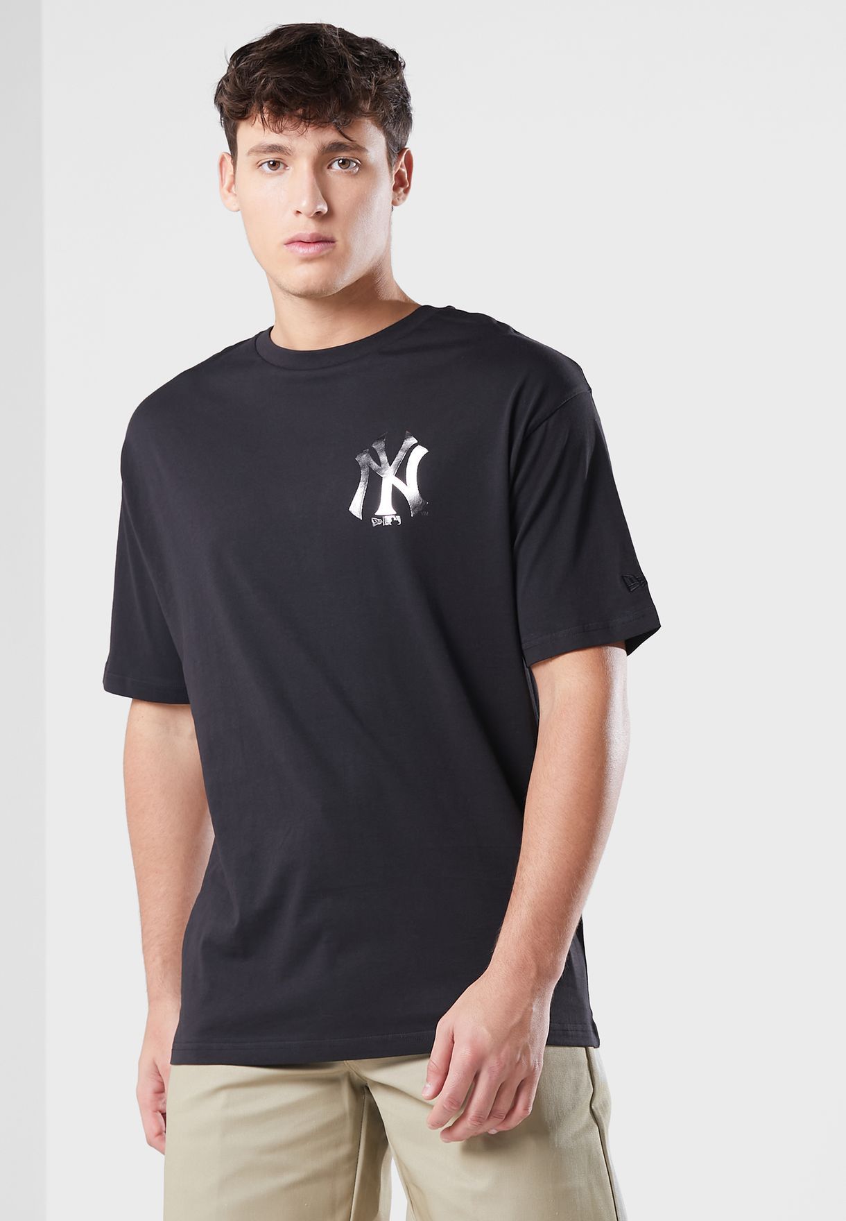  0967 - HÀNG CHÍNH HÃNG - ÁO THUN NEW ERA - METALLIC- BẠC- CODE : 60292354 