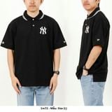  1256 - HÀNG CHÍNH HÃNG - ÁO POLO NEW ERA - NY YANKEES - ĐEN - CODE: 13516808 