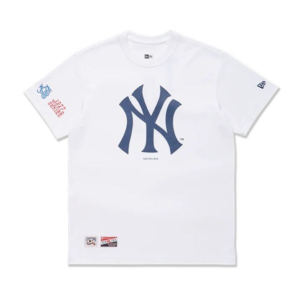  0849 - HÀNG CHÍNH HÃNG - ÁO THUN NEW ERA - YANKEES RIVARY (2 LOGO) *TRẮNG* - WHITE - Code: 13334707 