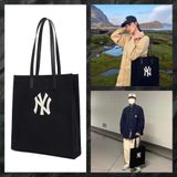  0531 - HÀNG CHÍNH HÃNG - TÚI TOTE MLB CANVAS NEW YORK YANKESS MÀU ĐEN - *BLACK* - CODE: 3AORM022N-50BKS 