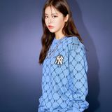  0456 - HÀNG CHÍNH HÃNG - ÁO Sweater MLB Monogram Diamond All Over Fit SweatShirt --- Màu BLACK --- *Authentic* 