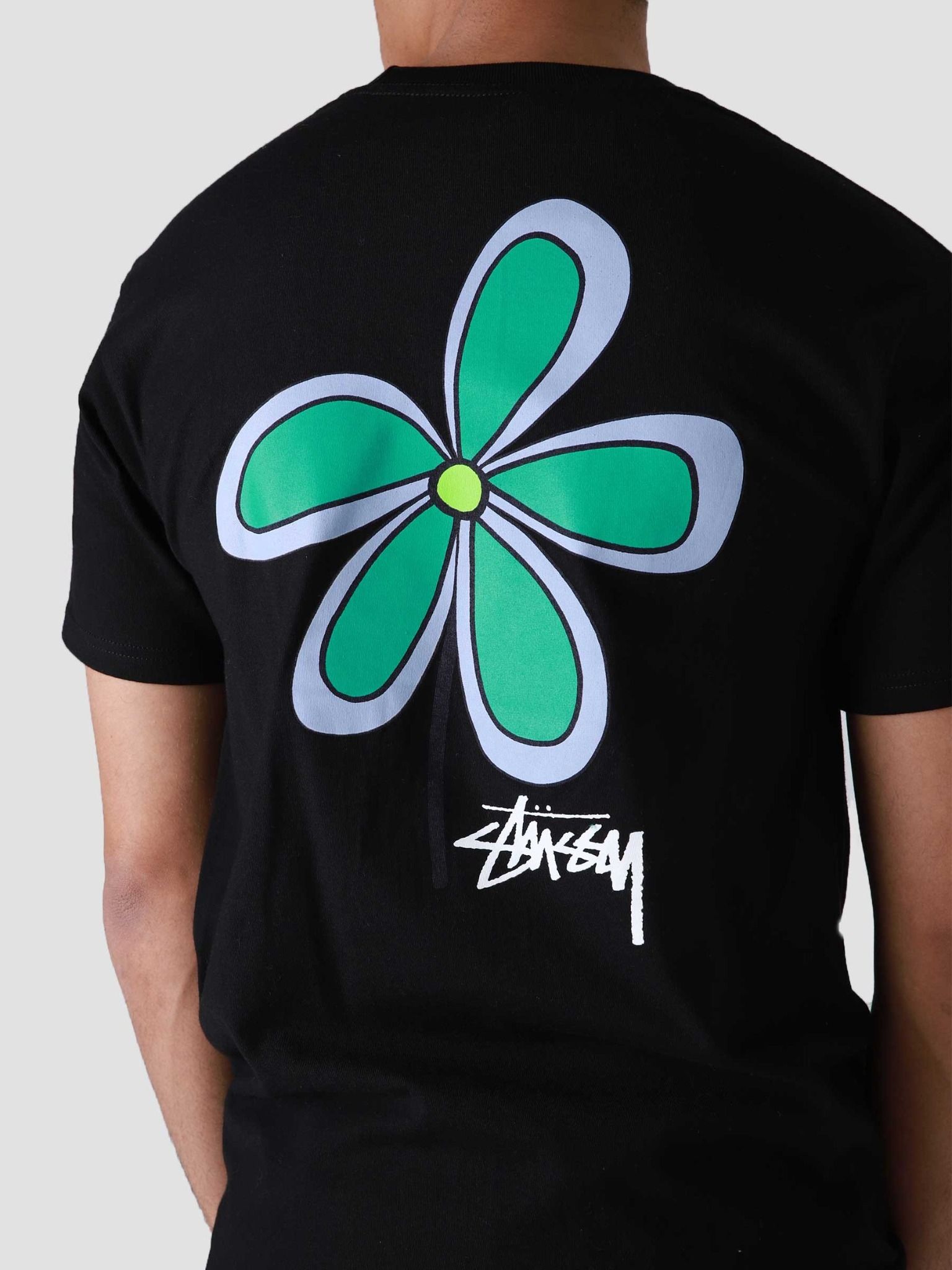  1134 - HÀNG CHÍNH HÃNG - ÁO THUN STUSSY -  STUSSY FLOWER - BLACK 
