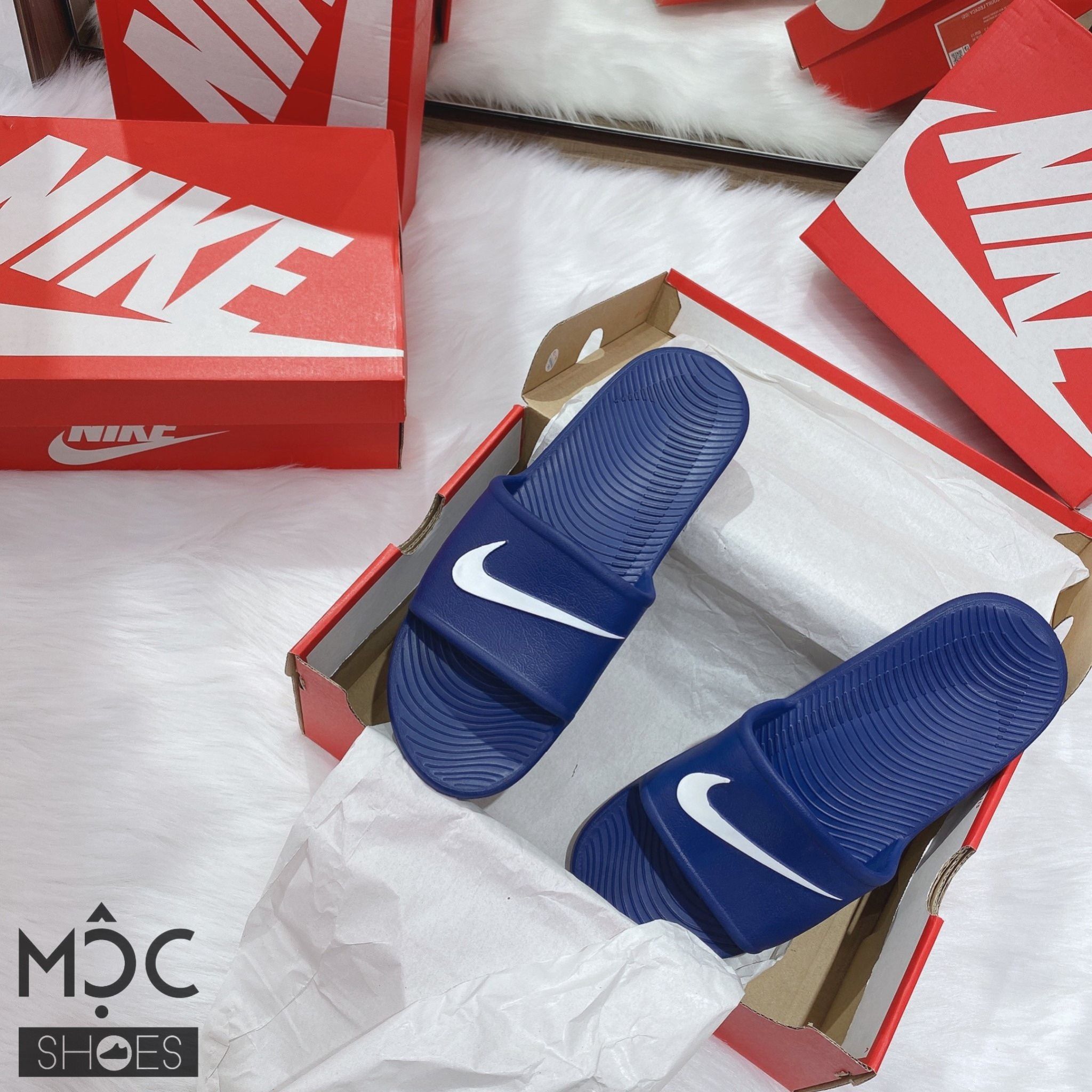  0499 - HÀNG CHÍNH HÃNG - DÉP NIKE KAWA - *NAVY/WHITE LOGO* - 2023** - Code: 832528 