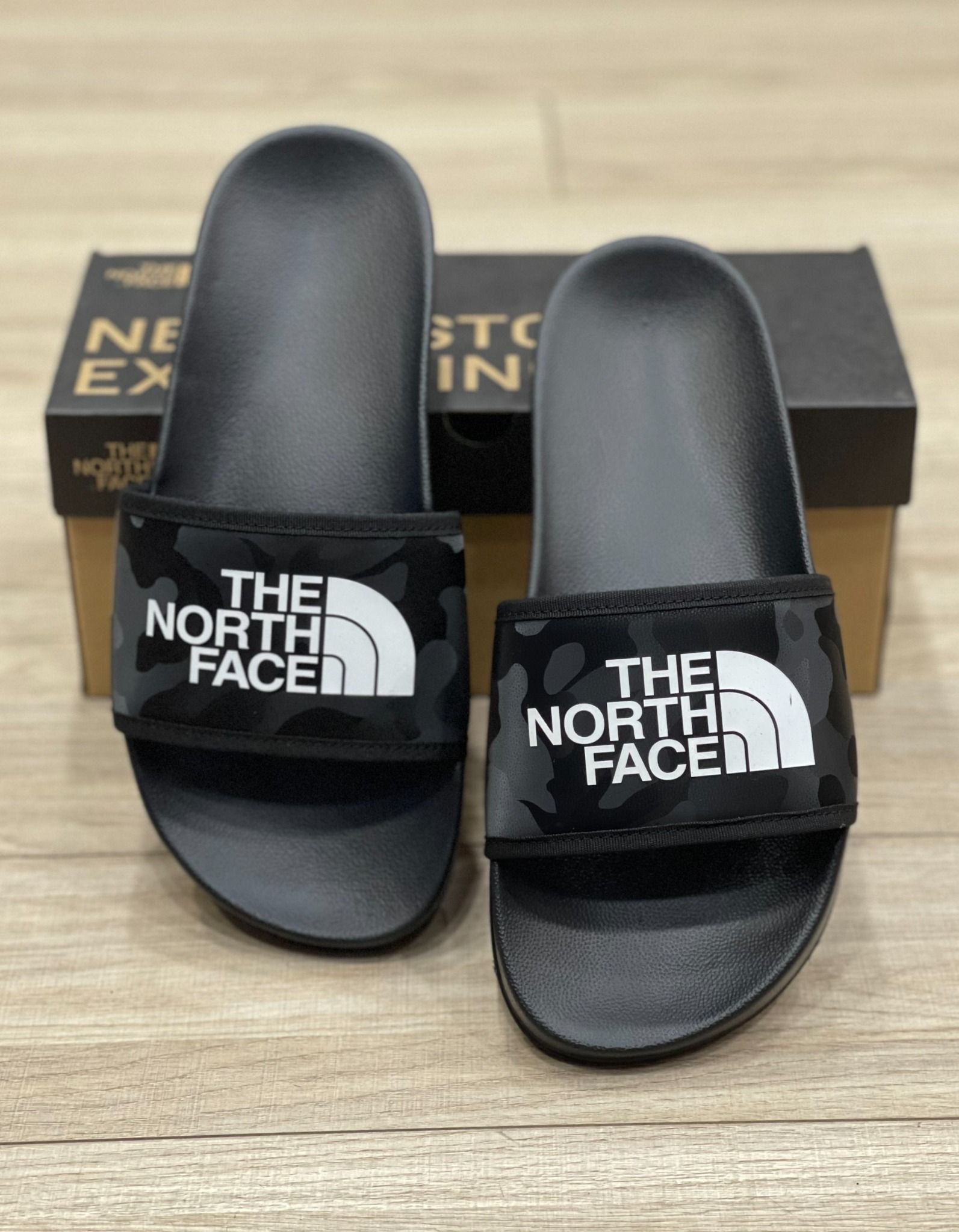  0305 - HÀNG CHÍNH HÃNG - DÉP THE NORTH FACE BASE CAMP SLIDE III - ĐEN CAMO - *BLACK CAMO* - 2022 