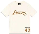  1703 - HÀNG CHÍNH HÃNG - ÁO THUN NEW ERA LAKERS - BEIGE/KEM - CODE: 13003261 