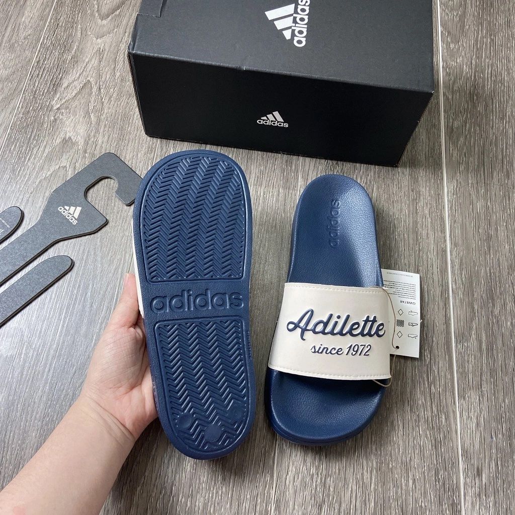  0378 - HÀNG CHÍNH HÃNG - DÉP ADIDAS SHOWER RETRO 1972 *NAVY* - Code: GW8748 