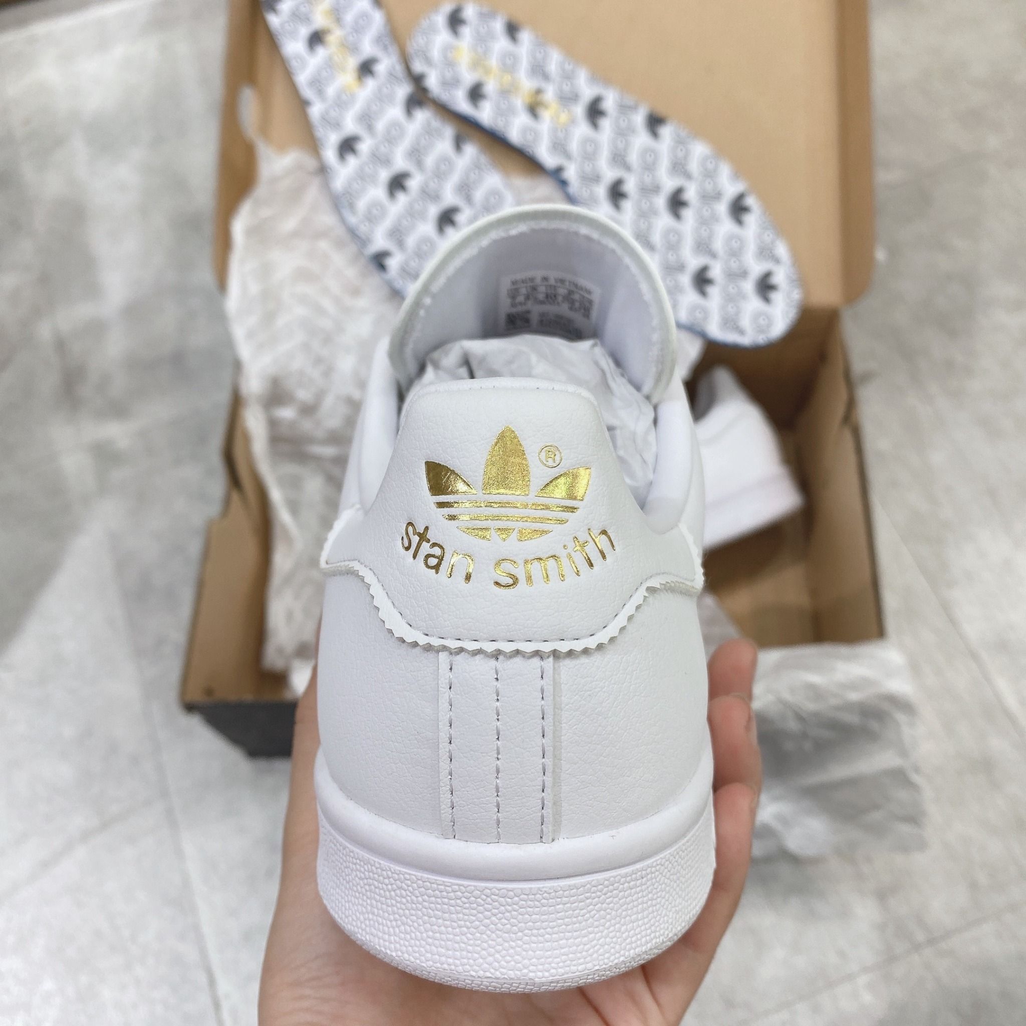  0308 - HÀNG CHÍNH HÃNG - GIÀY ADIDAS STANSMITH - Trắng GOLD - *WHITE/GOLD* - 2022** - Code: H00307 