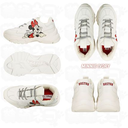  0161 - HÀNG CHÍNH HÃNG - GIÀY SNEAKER MLB CHUNKY MICKEY NẰM - MINNIE IVORY - *MICKEY LOGO* - 2021** - Code: 32SHCF011-43I 