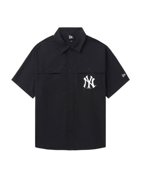  2687 - HÀNG CHÍNH HÃNG - ÁO NEW ERA - SƠ MI 2 TÚI - NEW YORK - ĐEN - CODE: 14529324 