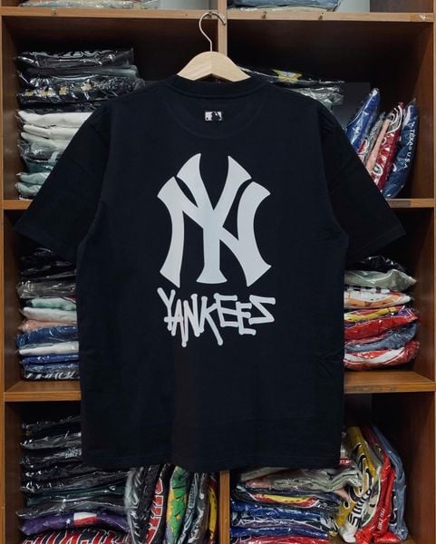  2695 - HÀNG CHÍNH HÃNG - ÁO THUN MLB - BIG LOGO NY - ĐEN 