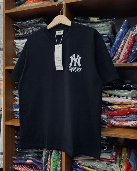  2695 - HÀNG CHÍNH HÃNG - ÁO THUN MLB - BIG LOGO NY - ĐEN 