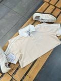  2697 - HÀNG CHÍNH HÃNG - ÁO ADIDAS POLO 2 SỌC CỔ TRẮNG - BE - CODE : IZ3070 