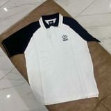  2710 - HÀNG CHÍNH HÃNG - ÁO THUN POLO NEW ERA - NY TAY ĐEN - TRẮNG - CODE: 14852232 