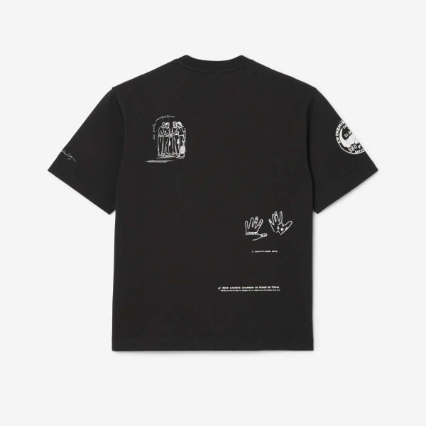  2705 - HÀNG CHÍNH HÃNG - ÁO THUN LACOSTE - LOGO THÊU - ĐEN - CODE: TH1432 10 031 